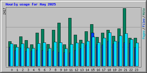 Hourly usage for May 2025